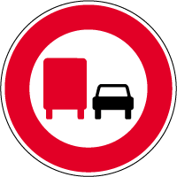 B3a - Interdiction de dépasser (véh. +3.5t)