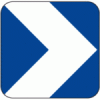 J4 (1 chevron) - Balise J4 — 1 chevron