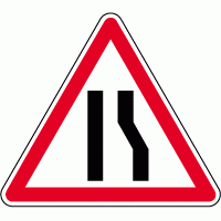 A3a - Chaussée rétrécie par la droite