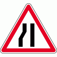 A3b - Chaussée rétrécie par la gauche