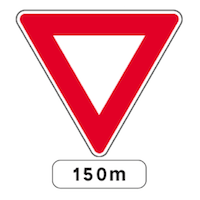 AB3b - Cédez le passage — Signal avancé