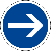 B21-1 - Direction obligatoire à droite