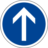 B21b - Direction obligatoire tout droit