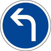 B21c2 - Direction obligatoire à gauche (intersection)