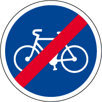 B40 - Fin piste cyclable obligatoire