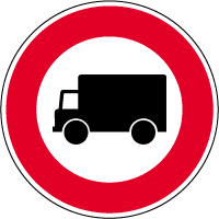 B8 - Accès interdit transport de marchandises
