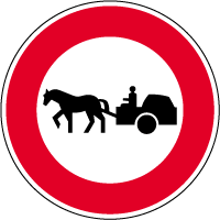 B9c - Accès interdit aux véhicules à traction animale