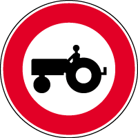 B9d - Accès interdit aux véhicules agricoles