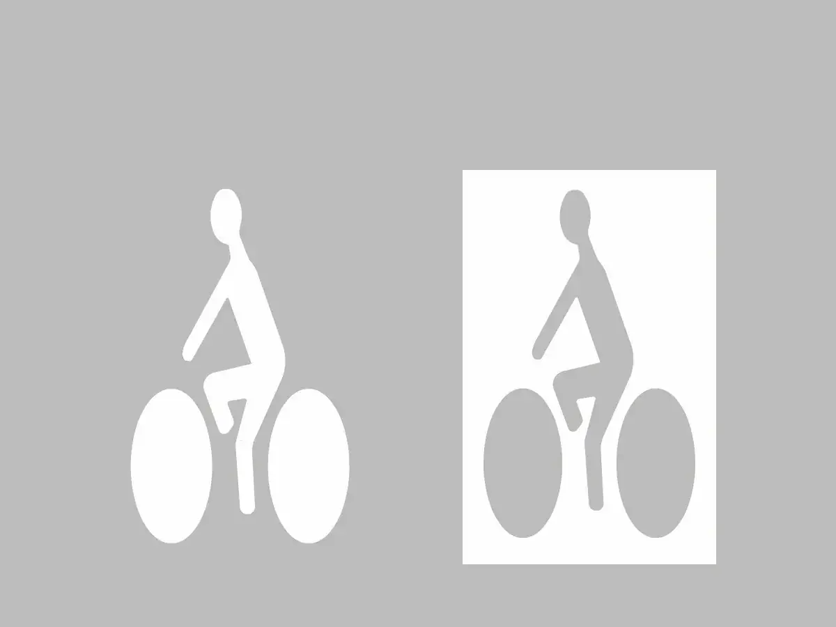 Symbole homme à vélo thermocollé