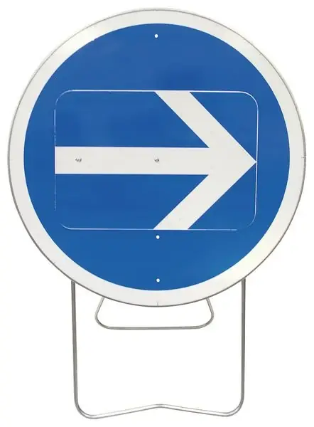 Panneau acier sur trépied directionnel