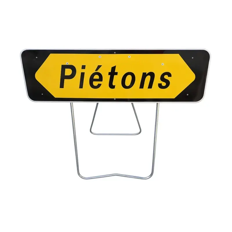 Panneau acier sur trépied, Piéton