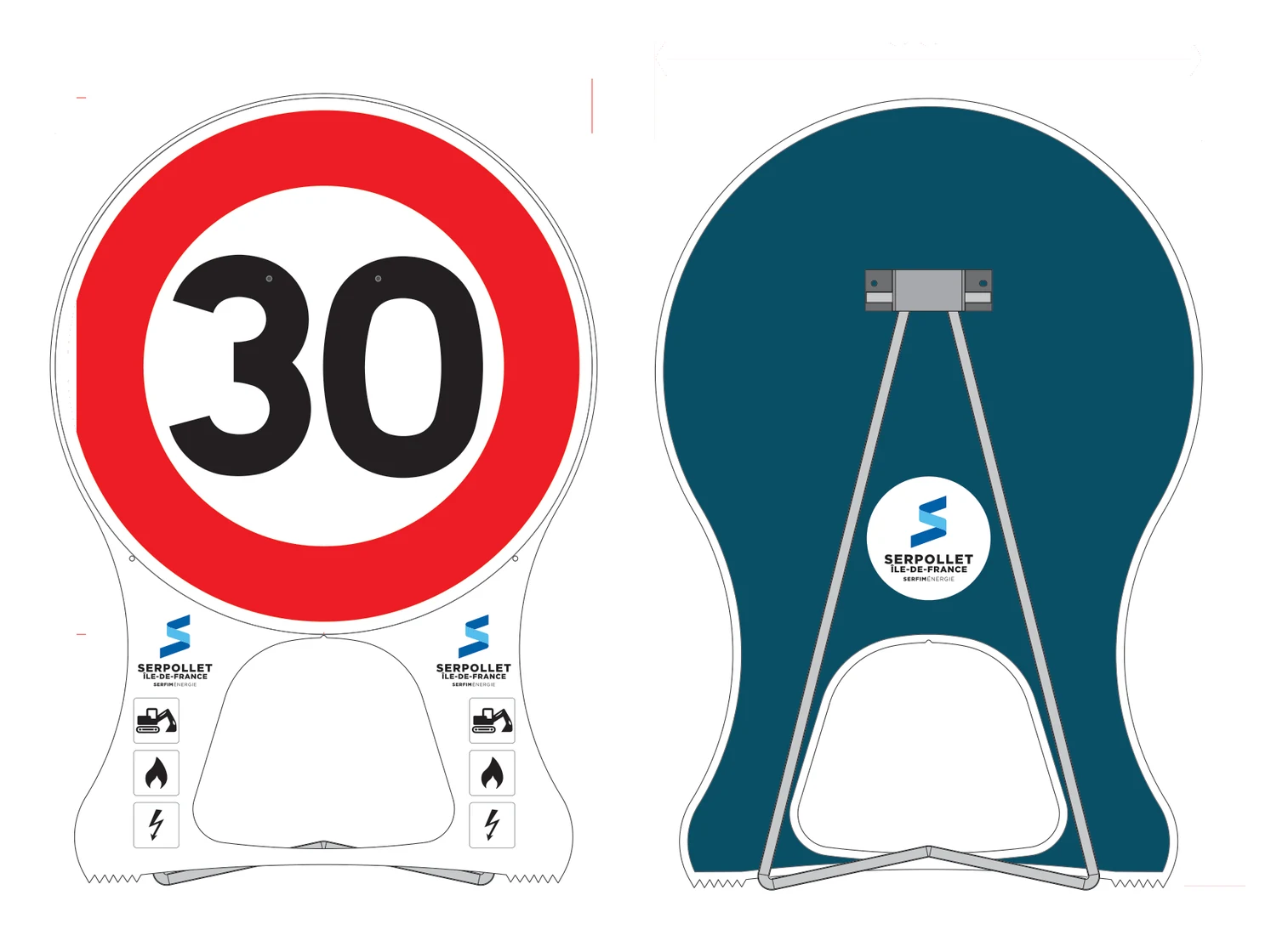 Panokosto rond vitesse 30 personnalisé Serpollet — recto et verso