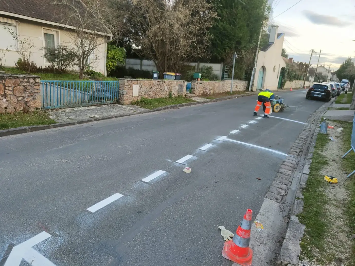Marquage stationnement résidentiel